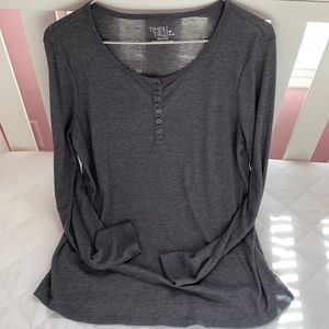 Time and Tru Long Sleeve Ribbed Maternity Top
